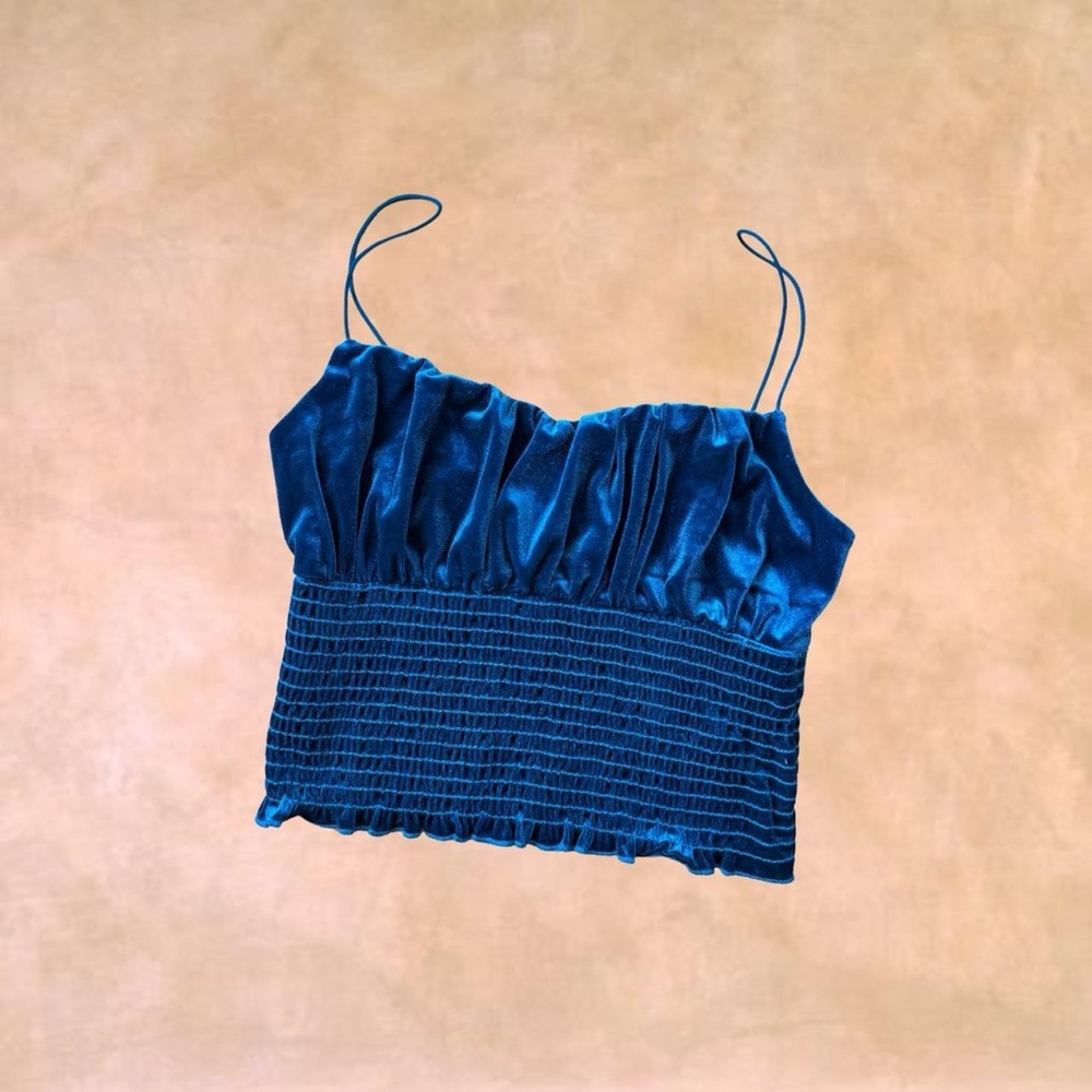Urban Outfitters Blue Velvet Camisole